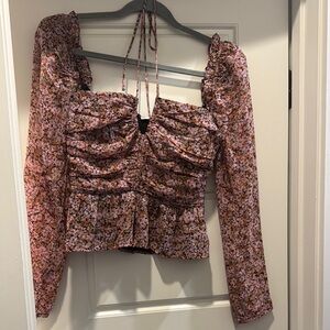 Floral Long Sleeve Women's Top